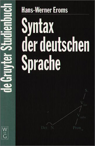 Syntax der deutschen Sprache (De Gruyter Studienbuch)